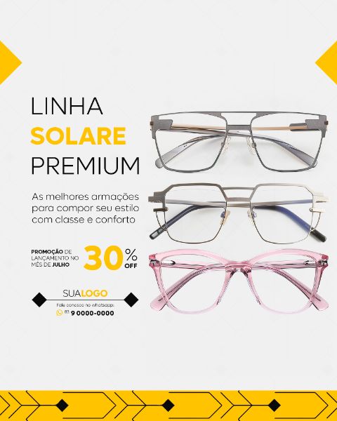 ÓTICA ÓCULOS SOCIAL MEDIA LANÇAMENTO FEED VERTICAL