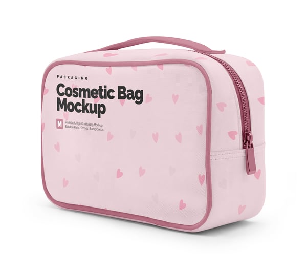 BOLSA DE COSMÉTICO PSD EDITÁVEL MOCKUP