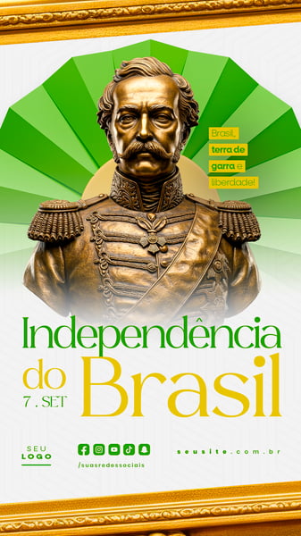 INDEPENDÊNCIA DO BRASIL 7 DE SETEMBRO STORY SOCIAL MEDIA EDITÁVEL