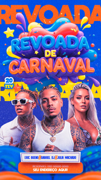 FLYER PARA EVENTOS REVOADA DE CARNAVAL 2 STORYS