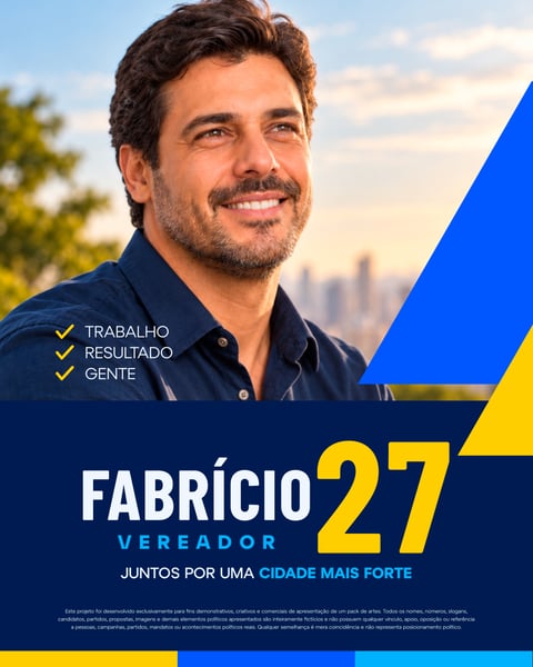Template De Campanha Política Para Vereador Com Foto E Número Social Media PSD Editável