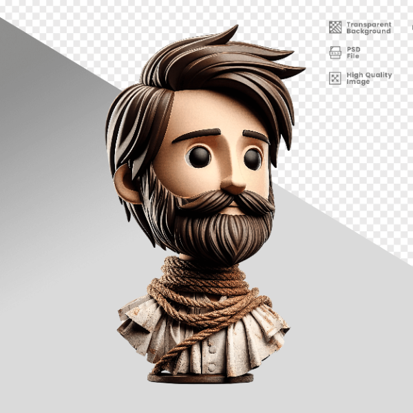 MASCOT 3D TIRADENTES  - 21  DE ABRIL DIA DE TIRADENTES