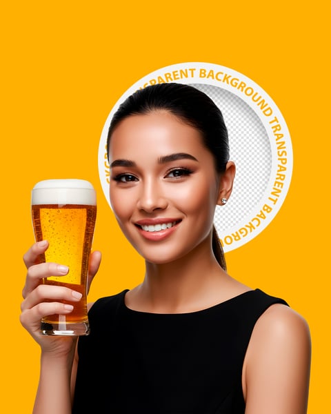 MULHER COM COPO DE CERVEJA