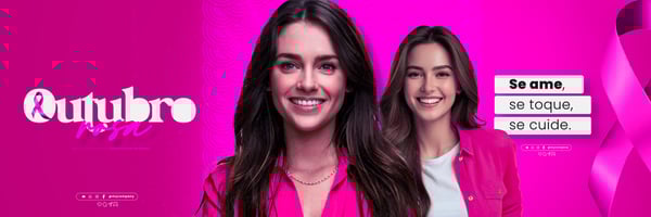 OUTUBRO ROSA MÊS DE CONSCIENTIZAÇÃO SOBRE O CÂNCER DE MAMA SOCIAL MEDIA FLYER PSD EDITÁVEL C4
