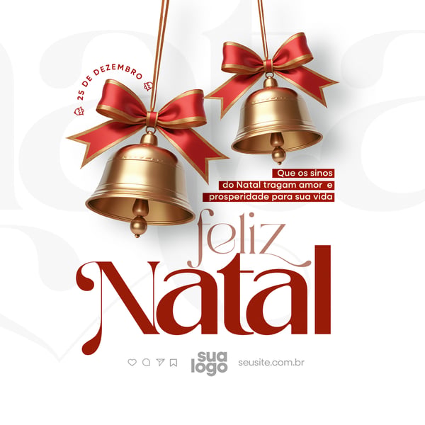 Feliz Natal Post Social Media PSD Editável