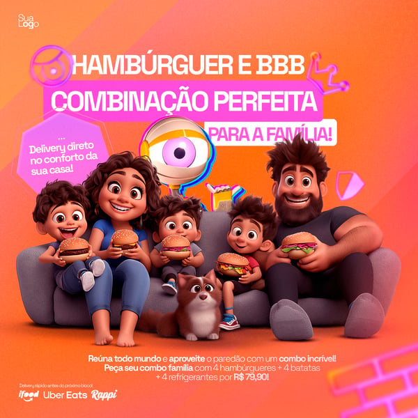 COLEÇÃO BIG BROTHER BURGERS SOCIAL MEDIA PSD EDITAVEL