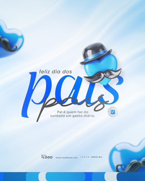FELIZ DIA DOS PAIS AGOSTO SOCIAL MEDIA PSD EDITÁVEL 2