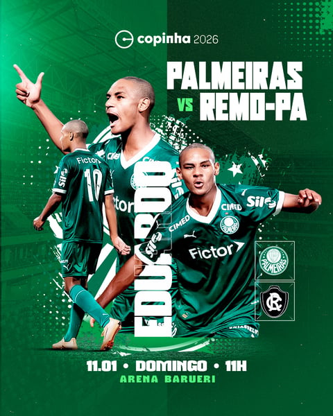 COPINHA 2026 FUTEBOL ESPORTE JOGO PALMEIRAS REMO