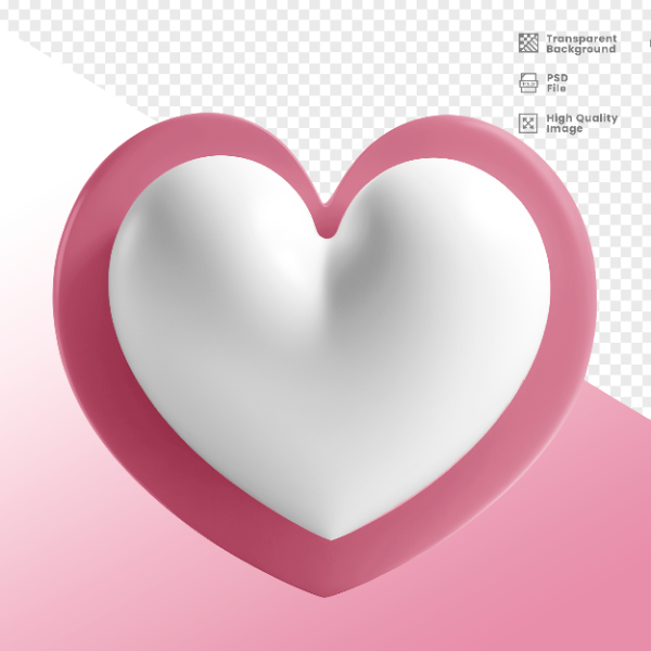 CORAÇÃO -  ELEMENTO 3D CORAÇÃO  PARA COMPOSIÇÃO