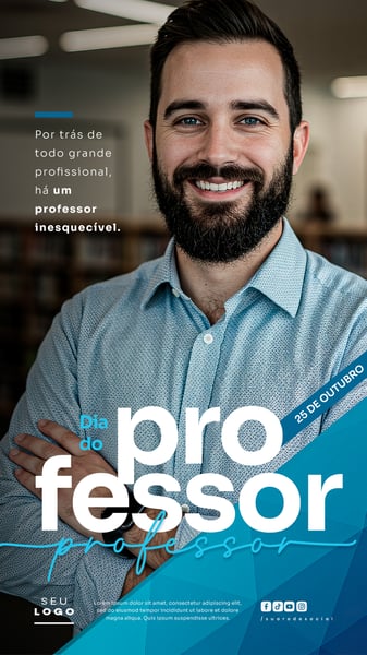 DIA DO PROFESSOR 15 DE OUTUBRO STORY SOCIAL MEDIA PSD EDITÁVEL 5
