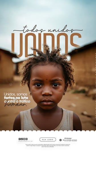 30 DE JULHO - DIA MUNDIAL CONTRA O TRÁFICO DE PESSOAS - FLYER SOCIAL MEDIA PSD EDITÁVEL