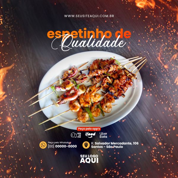 FEED QUADRADO - AÇOUGUE | CARNE | CHURRASCO | SOCIAL MEDIA | PSD EDITÁVEL