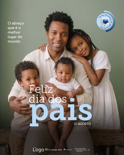 FELIZ DIA DOS PAIS 09 DE AGOSTO SOCIAL MEDIA PSD EDITÁVEL 9