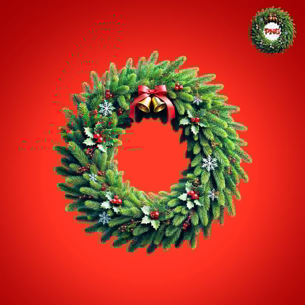 DECORAÇÃO GUIRLANDA DE NATAL 3D PSD EDITÁVEL