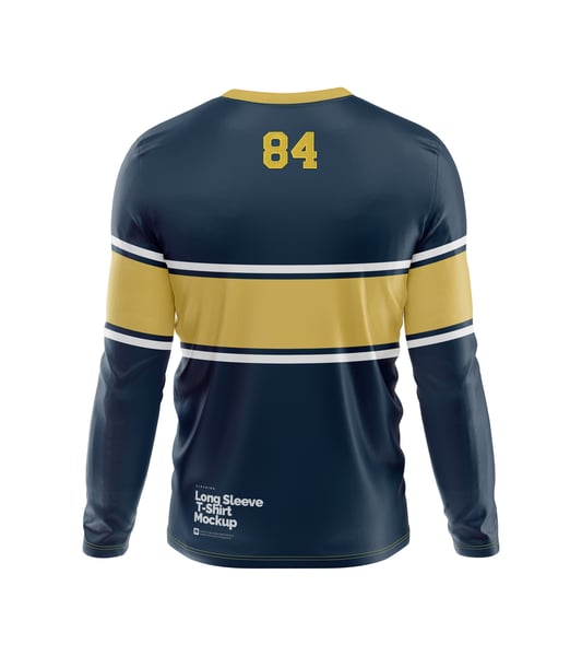 CAMISETA MANGA LONGA DE COSTAS PSD EDITÁVEL MOCKUP