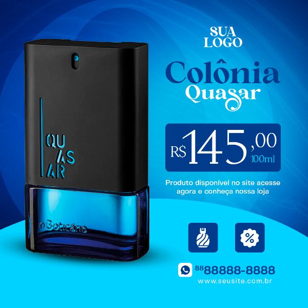 COLÔNIA O BOTICÁRIO MASCULINO LOJA DE PERFUMARIA SOCIAL MEDIA