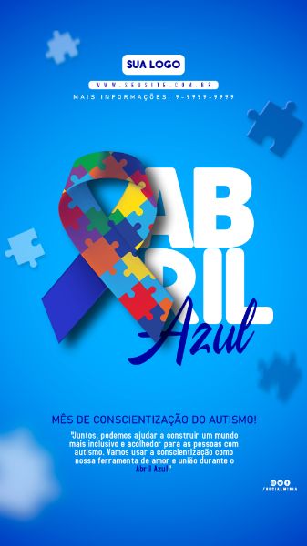 ABRIL AZUL CONSCIENTIZAÇÃO DO AUTISMO STORIES