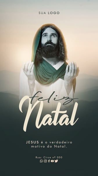 FLYER DE NATAL JESUS - PSD EDITAVEL STORY