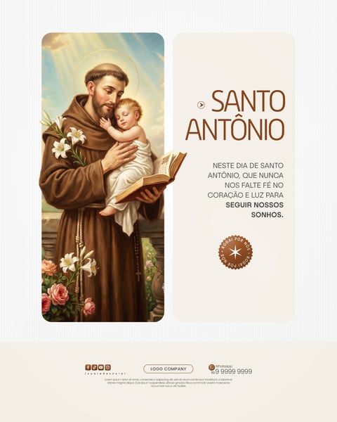 DIA DE SANTO ANTÔNIO ARTE SOCIAL MEDIA PSD EDITÁVEL 3