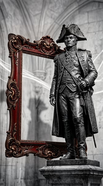 Estátua de Tiradentes com um quadro ao lado 1