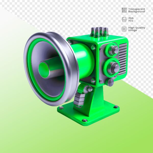 ELEMENTO PARA COMPOSIÇÃO MEGAFONE VERDE