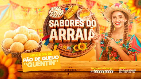 SOCIAL MEDIA SABORES DO ARRAIÁ BANNER
