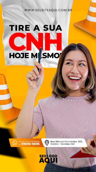 STORY - AUTO ESCOLA - CNH - MOTORISTA | SOCIAL MEDIA - PSD EDITÁVEL