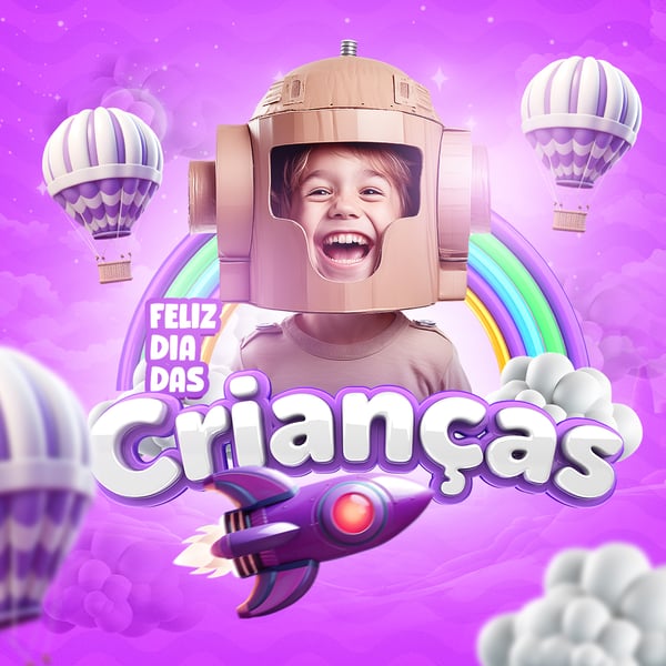 Dia Das Crianças Social Media PSD Editável