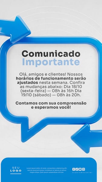 COMUNICADO AVISO STORY SOCIAL MEDIA PSD EDITÁVEL 6
