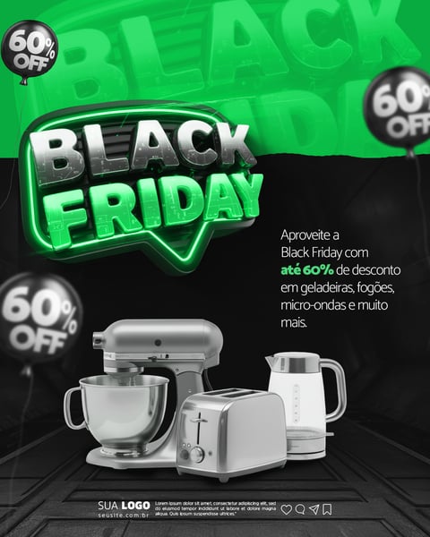Black Friday Social Media 28 de Novembro PSD Editável 