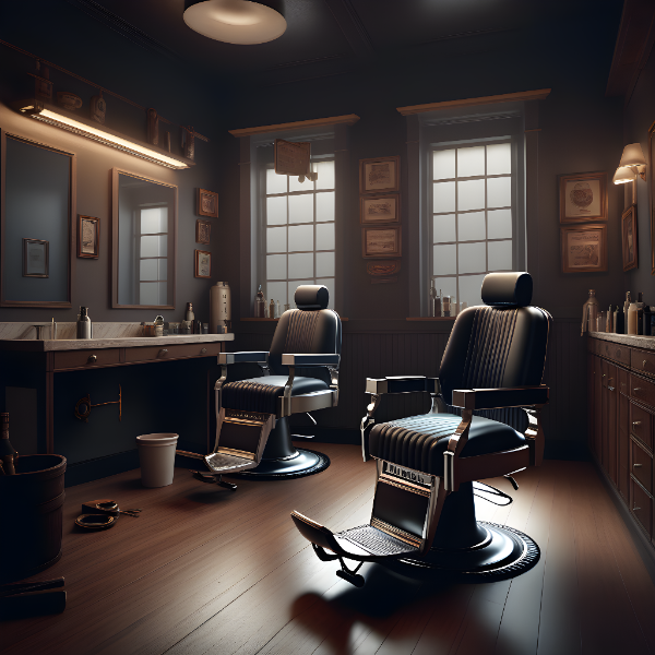 SALÃO DE BARBEARIA - BACKGROUND PARA COMPOSIÇÃO