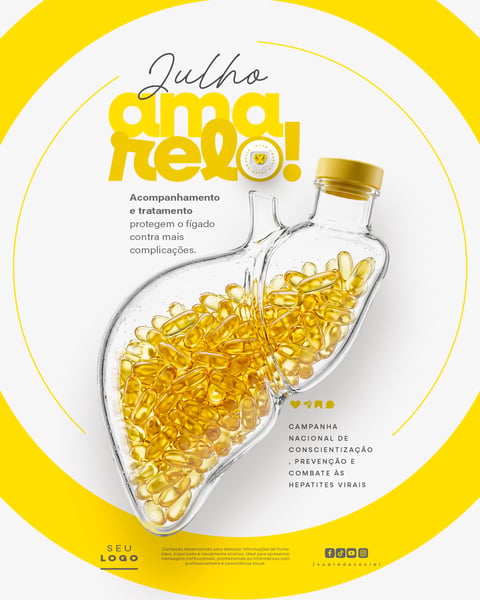 JULHO AMARELO CAMPANHA DE PREVENÇÃO E COMBATE ÀS HEPATITES VIRAIS SOCIAL MEDIA PSD EDITÁVEL 10