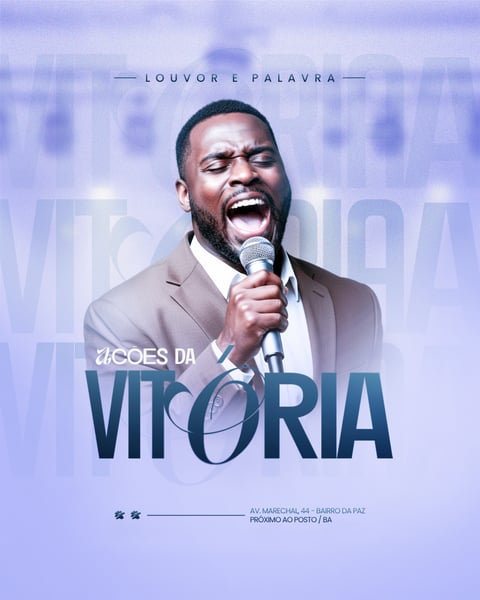 FLYER GOSPEL CULTO DOMINGO DE LOUVOR E ADORAÇÃO IGREJA SOCIAL MEDIA PSD EDITÁVEL