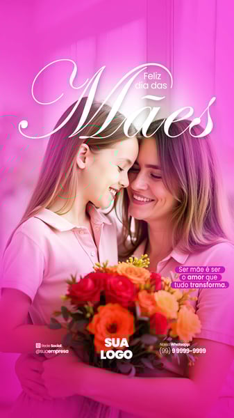 DIA DAS MÃES SOCIAL MEDIA PSD EDITÁVEL