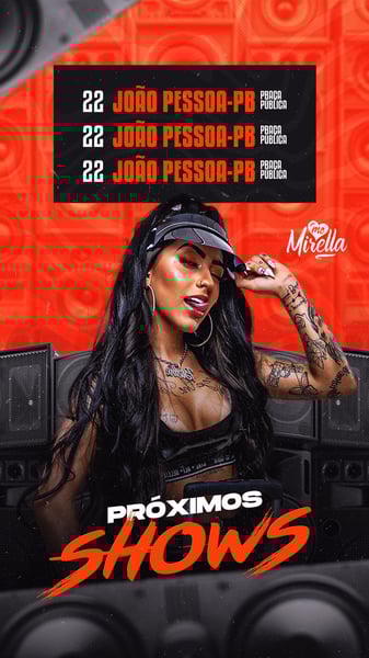 FLYER PARA ARTISTA PSD EDITÁVEL AGENDA SEMANAL STORIES