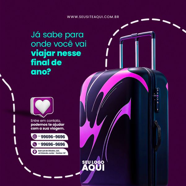 AGÊNCIA DE VIAGENS, TURISMO, VIAJAR | SOCIAL MEDIA | PSD EDITÁVEL
