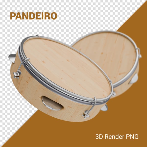 EBO PANDEIRO 3D RENDER PNG PARA COMPOSIÇÃO (6)