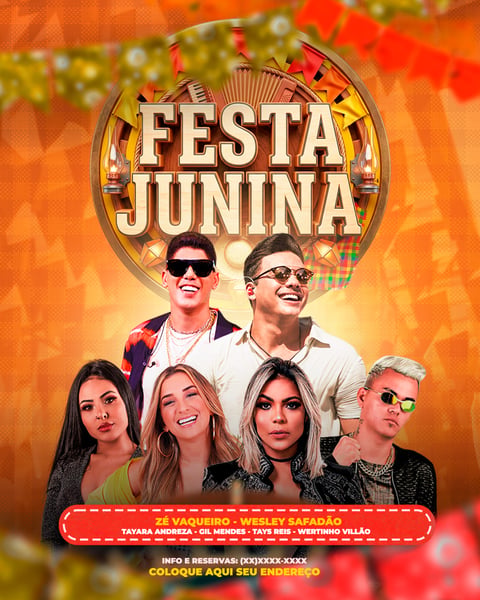 FLYERS DE EVENTOS FESTA JUNINA 01
