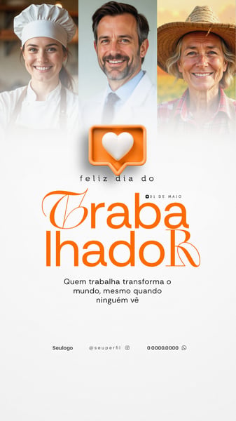 Dia do trabalhador feed/story