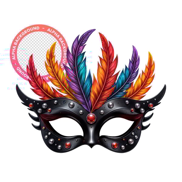MASCARAS DE CARNAVAL COLORIDA ELEMENTO 3D IMAGEM EM PNG IMAGEM SEM FUNDO