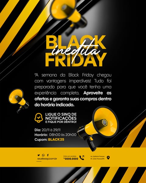 BLACK FRIDAY AVISO COMUNICADO ANÚNCIO SOCIAL MEDIA PSD EDITÁVEL 11
