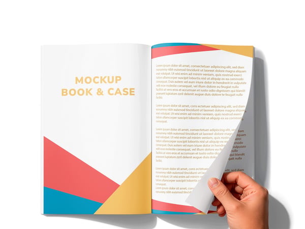 LIVRO MOCKUP EM ENQUADRAMENTO APROXIMADO VISTA FRONTAL