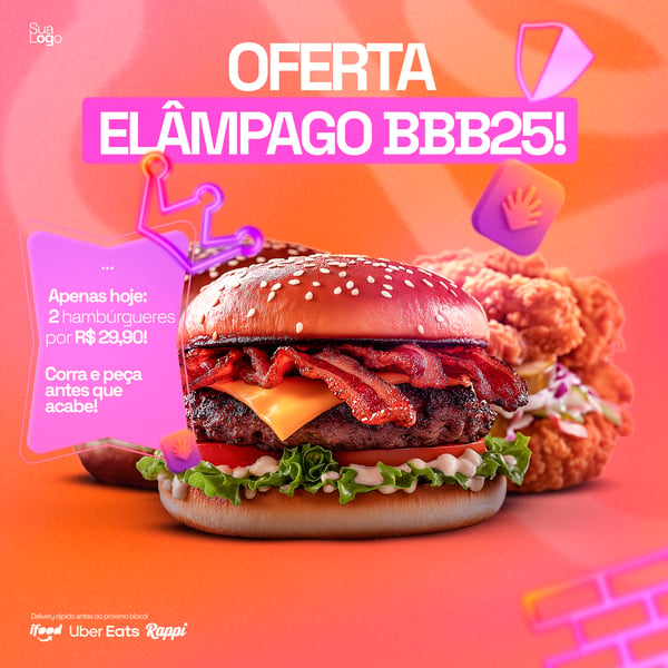 COLEÇÃO BIG BROTHER BURGERS SOCIAL MEDIA PSD EDITAVEL