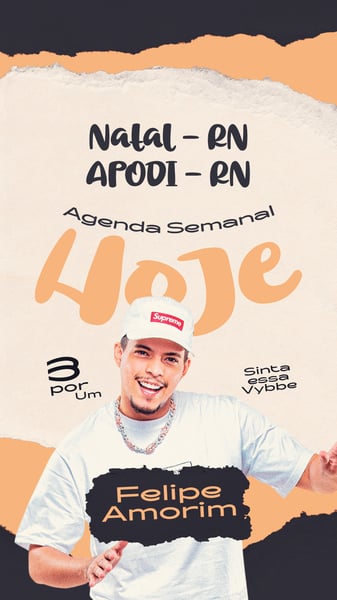 FLYER AGENDA SEMANAL FELIPE AMORIM VERÃO 2026 STORY PSD EDITÁVEL 11