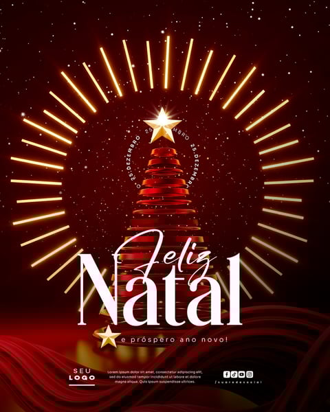 FELIZ NATAL 25 DE DEZEMBRO SOCIAL MEDIA PSD EDITÁVEL 14
