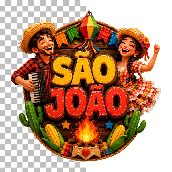 SELO 3D SÃO JOÃO PSD EDITÁVEL