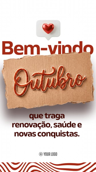 BANNER BEM VINDO OUTUBRO SOCIAL MEDIA FLYER PSD EDITÁVEL STORY