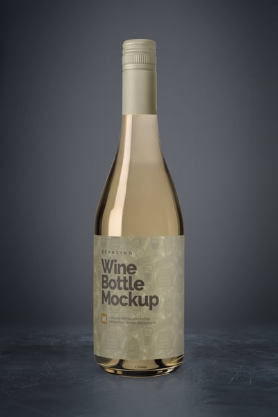 GARRAFA DE VINHO PSD EDITÁVEL MOCKUP