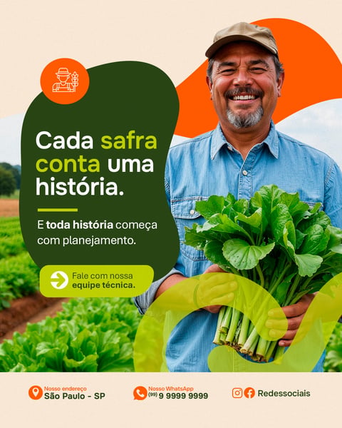 AGROPECUÁRIA CADA SAFRA SOCIAL MEDIA PSD EDITÁVEL