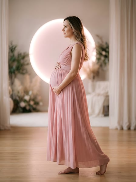 Mulher grávida segurando o barriga 20